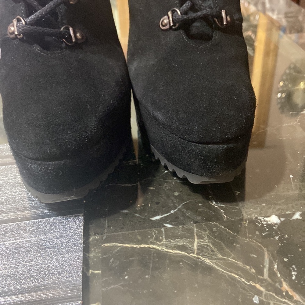 Castaner 1927 Black suede wedge booties Sz 37 - Picture 7 of 8
